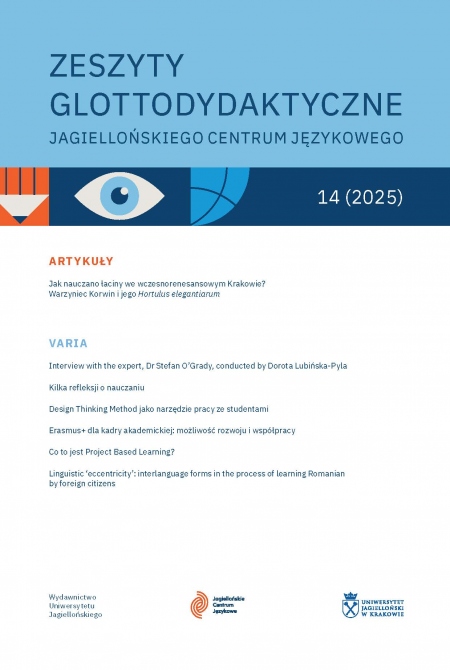 Okładka książki Zeszyty Glottodydaktyczne 14 (2025)